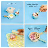 Kids Kitchen Toys Wooden Simulation Kitchen Toy Pretend Play Cooking Toy Role Play Game Early Educational Toy for Girl Boy Gifts