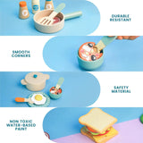 Kids Kitchen Toys Wooden Simulation Kitchen Toy Pretend Play Cooking Toy Role Play Game Early Educational Toy for Girl Boy Gifts