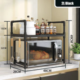 Kitchen Elevated Design Seasoning Rack Microwave Storage RackBilayer Oven Modern Minimalism Kitchen Accessories Organizer