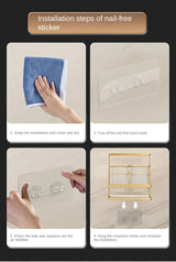 Kitchen knife rack, chopstick holder, wall-mounted multifunctional countertop, cutting board, and tool storage rack