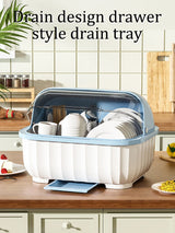 Kitchen drain cabinet with lid, bowl box for storing dishes, dishes, tableware, household small storage rack, chopsticks storage
