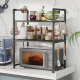 Kitchen Storage Rack Microwave Shelf Condiment Organizer Shelf Multi-Layer Simple Countertop Tidying Shelves Kitchen Accessories