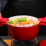 Kitchen customizable enameled dutch oven cast iron cookware casserole cooking soup & stock pots and pans set