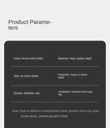 Kitchen knife rack, chopstick holder, wall-mounted multifunctional countertop, cutting board, and tool storage rack