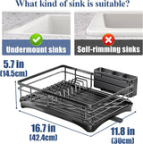 Kitchen dish rack, countertop, cutlery sink, chopstick storage rack, household large capacity single-layer drain bowl rack