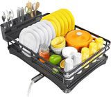 Kitchen dish rack, countertop, cutlery sink, chopstick storage rack, household large capacity single-layer drain bowl rack