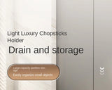 Kitchen knife rack, chopstick holder, wall-mounted multifunctional countertop, cutting board, and tool storage rack