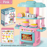 Mini Kitchen Counter Play Set DIY Simulated Cooking Food Tableware Play House Role Play Pretend Game Toy Gift Kid Boy Children