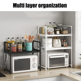 Kitchen Elevated Design Seasoning Rack Microwave Storage RackBilayer Oven Modern Minimalism Kitchen Accessories Organizer