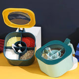 Kitchen accessories, multi-compartment integrated kitchenware, salt shakers, condiment containers and 4 complimentary spoons