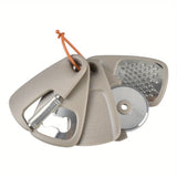 Kitchen Gadget Set 5 Pieces, Stackable Cooking Tools To Save Space, for Household Use, RV Camper Accessories (Grey)