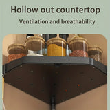 Kitchen Seasoning Shelf Spice Countertop Corner Stands Easy To Clean Space Saving Chopstick Organizer Housewear & Furnishings