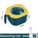 Kitchen accessories, multi-compartment integrated kitchenware, salt shakers, condiment containers and 4 complimentary spoons