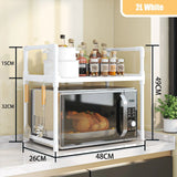 Kitchen Elevated Design Seasoning Rack Microwave Storage RackBilayer Oven Modern Minimalism Kitchen Accessories Organizer