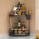 Kitchen Seasoning Shelf Spice Countertop Corner Stands Easy To Clean Space Saving Chopstick Organizer Housewear & Furnishings