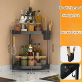 Kitchen Seasoning Shelf Spice Countertop Corner Stands Easy To Clean Space Saving Chopstick Organizer Housewear & Furnishings