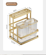 Kitchen knife rack, chopstick holder, wall-mounted multifunctional countertop, cutting board, and tool storage rack