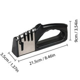 Kitchen 4 Segment Knife Sharpener Multifunctional Portable Non-slip Base Knife Sharpener Household Kitchen Gadgets Accessories