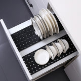 Kitchen Organizer Adjustable Dish Plate Storage Holder Drawer Retractable Tableware Dish Drying Rack Drainer Bowl Pot Lid Cup