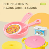 Mini Kitchen Counter Play Set DIY Simulated Cooking Food Tableware Play House Role Play Pretend Game Toy Gift Kid Boy Children