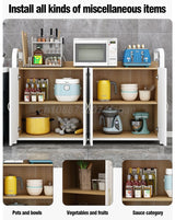 Kitchen Shelf Islands Storage Rack Home Organizer Cabinet Furniture With Non-slip Feet For Kitchens Complete Cabinets