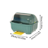 Kitchen drain cabinet with lid, bowl box for storing dishes, dishes, tableware, household small storage rack, chopsticks storage