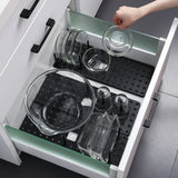 Kitchen Organizer Adjustable Dish Plate Storage Holder Drawer Retractable Tableware Dish Drying Rack Drainer Bowl Pot Lid Cup