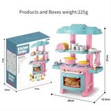 Mini Kitchen Counter Play Set DIY Simulated Cooking Food Tableware Play House Role Play Pretend Game Toy Gift Kid Boy Children