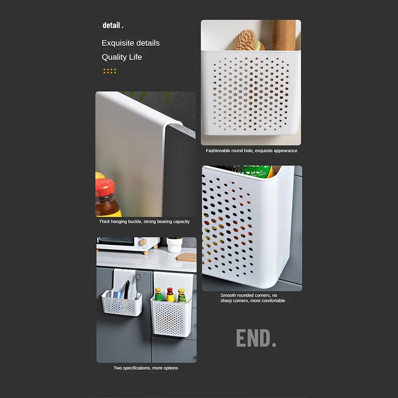 Kitchen Storage Bucket Compact Small Large Convenient Save Space Hangable Kitchen Trash Can Under The Cupboard Trash Can Shelf