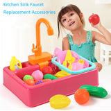 Kitchen Sink Toy with Running Water Faucet Play Faucet Replacement Children Simulation Pretend Play Kids Early Educational Gifts