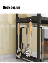 Kitchen Elevated Design Seasoning Rack Microwave Storage RackBilayer Oven Modern Minimalism Kitchen Accessories Organizer