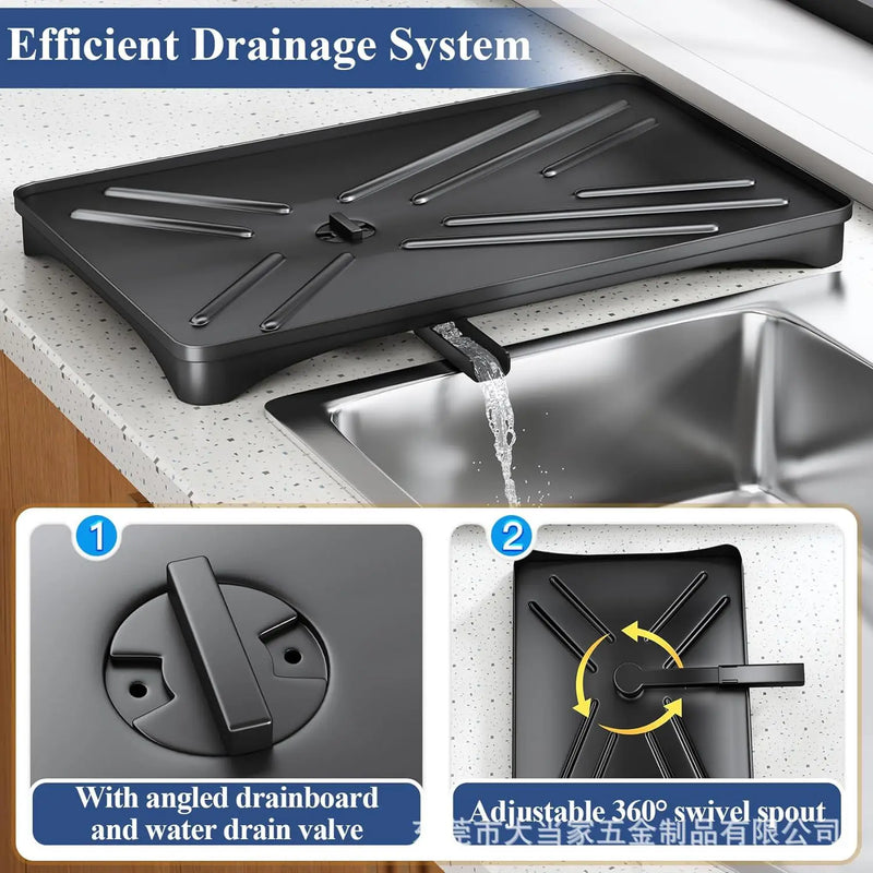 Kitchen dish rack, countertop, cutlery sink, chopstick storage rack, household large capacity single-layer drain bowl rack