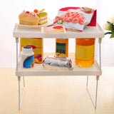 Kitchen Cabinet Counter Shelf Organizer Racks Expandable Stackable For Bathroom Desktop Storage Household Storage Shelf