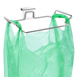 Kitchen Trash Rack Cabinet Door Bags Stainless Steel Closet Garbage Storage Holder