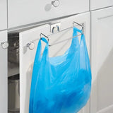 Kitchen Trash Rack Cabinet Door Bags Stainless Steel Closet Garbage Storage Holder