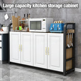 Kitchen Shelf  Islands Storage Rack Home Organizer Cabinet Furniture With Non-slip Feet For Kitchens Complete Cabinets