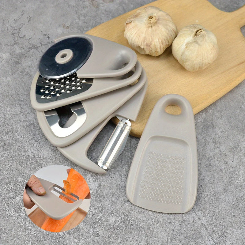 Kitchen Gadget Set 5 Pieces, Stackable Cooking Tools To Save Space, for Household Use, RV Camper Accessories (Grey)