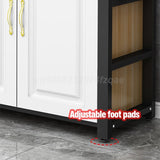 Kitchen Shelf  Islands Storage Rack Home Organizer Cabinet Furniture With Non-slip Feet For Kitchens Complete Cabinets