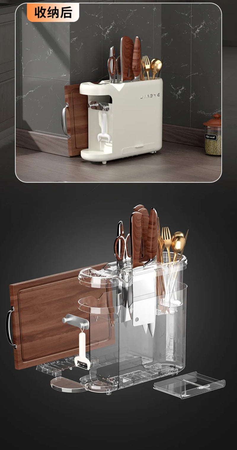 Kitchen knife holder, storage rack, kitchen knife, chopsticks, cutting board, pot cover, cutting board, cutting tools