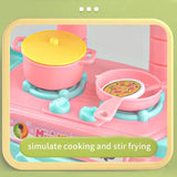 Mini Kitchen Counter Play Set DIY Simulated Cooking Food Tableware Play House Role Play Pretend Game Toy Gift Kid Boy Children