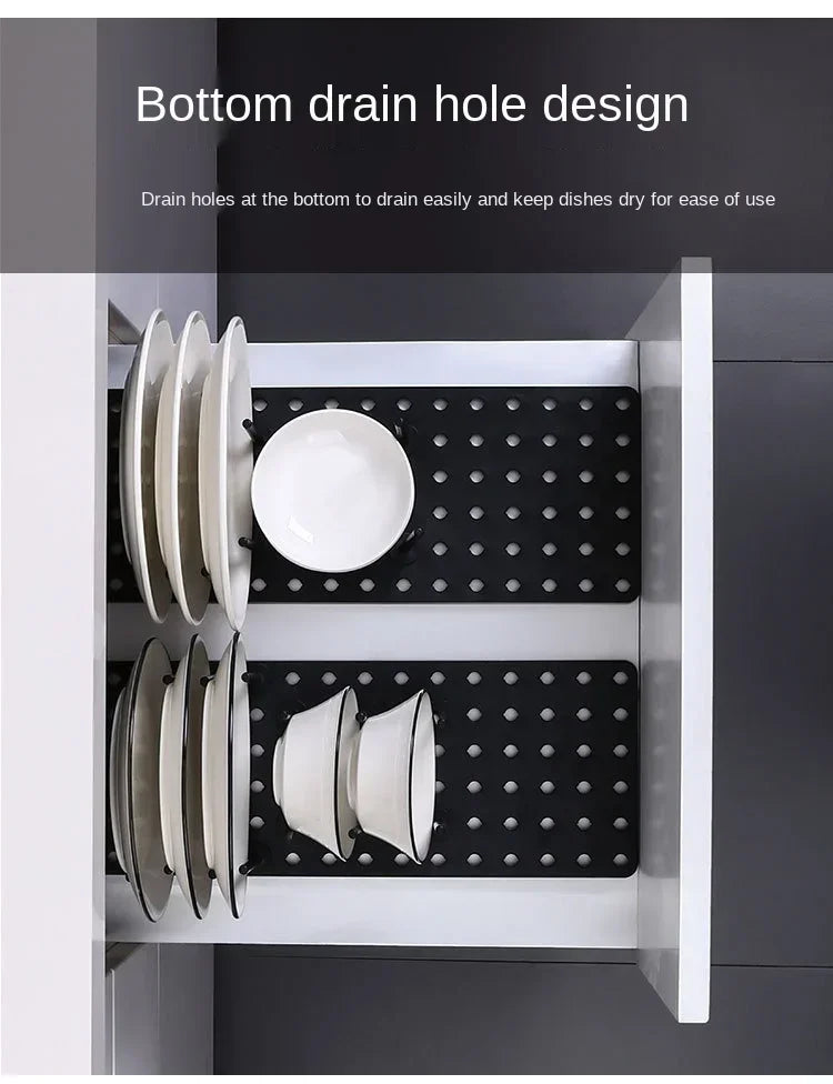 Kitchen Organizer Sink Dish Drying Rack Sink Drain Shelf Bowl Plates Shelf Storage Drawer Desktop Adjustable Holder Accessories